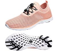 Zhuanglin Women's Quick Drying Aqua Water Shoes,3-Second Drainage & All-Terrain for Swimming,Hiking,Yoga, 789pink Orange, 6 UK
