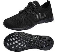Zhuanglin Women's Quick Drying Aqua Water Shoes,3-Second Drainage & All-Terrain for Swimming,Hiking,Yoga, 18155black, 7 UK