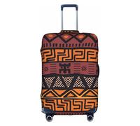 Zhuanyun African Mud Cloth Tribal print Washable Travel Luggage Cover Abstract Colorful Print Luggage Suitcase Protector, White, S