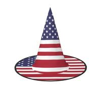 Zhuanyun American flag print Halloween hat Halloween Costume Accessories Headdress Party Accessories Witch Hat