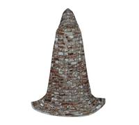 Zhuanyun Brick Red Stone print Hooded Cloak - Leading Knot Hood, Fit for Theme Parties, Vampire/Witch Costumes