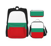 Zhuanyun Bulgarian Flag Three piece backpack set, multifunctional backpack, fashionable casual backpack combination