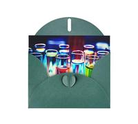 Zhuanyun Chemistry Test Tube print Luxury Pearlescent Paper Invitation Cards - Baptism, Holiday Gatherings | Includes Envelopes
