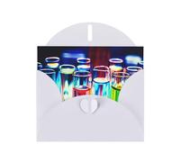 Zhuanyun Chemistry Test Tube print Luxury Pearlescent Paper Invitation Cards - Baptism, Holiday Gatherings | Includes Envelopes