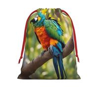 Zhuanyun Fantastic Parrot Feather Plush Drawstring present bag for Halloween - fit for Christmas, promotions, annual ceremonies