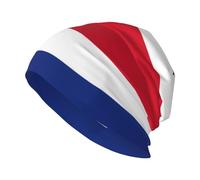 Zhuanyun Flag of Costa Rica Print Adult Men's Knitted hat, Unisex brimless Headwear, Knitted hat, A Loose hat Black, Black, One size