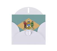 Zhuanyun Flag of Delaware print Luxury Pearlescent Paper Invitation Cards - Baptism, Holiday Gatherings | Includes Envelopes