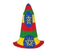 Zhuanyun Flag of Ethiopia print Hooded Cloak - Leading Knot Hood, Fit for Theme Parties, Vampire/Witch Costumes