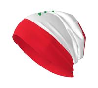 Zhuanyun Flag of Lebanon Print Adult Men's Knitted hat, Unisex brimless Headwear, Knitted hat, A Loose hat Black, Black, One size