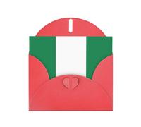 Zhuanyun Flag of Nigeria print Luxury Pearlescent Paper Invitation Cards - Baptism, Holiday Gatherings | Includes Envelopes