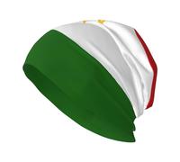Zhuanyun Flag of Tajikistan Print Adult Men's Knitted hat, Unisex brimless Headwear, Knitted hat, A Loose hat Black, Black, One size