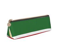 Zhuanyun Flag of the Chechen Republic print Triangle Leather Stationery Storage Bag Multi-Functional Cosmetic Bag, Everyday Use