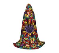Zhuanyun flower stained glass print Hooded Cloak - Leading Knot Hood, Fit for Theme Parties, Vampire/Witch Costumes