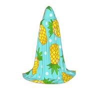 Zhuanyun Fresh Pineapple print Hooded Cloak - Leading Knot Hood, Fit for Theme Parties, Vampire/Witch Costumes