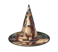 Zhuanyun Funny Cartoon Kangaroo Zoo (2) print Halloween hat Halloween Costume Accessories Headdress Party Accessories Witch Hat