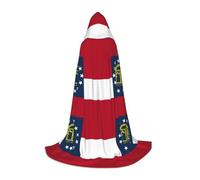 Zhuanyun Georgia Flag print Hooded Cloak - Leading Knot Hood, Fit for Theme Parties, Vampire/Witch Costumes