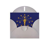Zhuanyun Indiana State Flag print Luxury Pearlescent Paper Invitation Cards - Baptism, Holiday Gatherings | Includes Envelopes