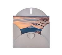 Zhuanyun Japan Mount Fuji Landscape print Luxury Pearlescent Paper Invitation Cards - Baptism, Holiday Gatherings | Includes Envelopes