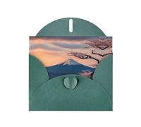 Zhuanyun Japan Mount Fuji Landscape print Luxury Pearlescent Paper Invitation Cards - Baptism, Holiday Gatherings | Includes Envelopes