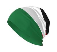 Zhuanyun Jordanian Flag Print Adult Men's Knitted hat, Unisex brimless Headwear, Knitted hat, A Loose hat Black, Black, One size