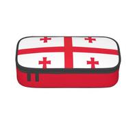 Zhuanyun Large Capacity Storage Bag, Office Supplies Box, Flag of Georgia Makeup Bag, Desk Organizer with Stylish, Black, One Size, Concise