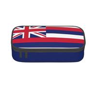 Zhuanyun Large Capacity Storage Bag, Office Supplies Box, Hawaii Flag Makeup Bag, Desk Organizer with Stylish, Black, One Size, Concise