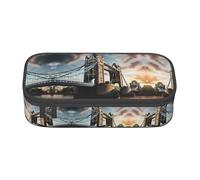 Zhuanyun Large Capacity Storage Bag, Office Supplies Box, Historic Old Tower Bridge London Makeup Bag, Desk Organizer with Stylish