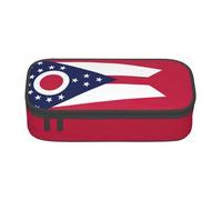 Zhuanyun Large Capacity Storage Bag, Office Supplies Box, Ohio State Flag Makeup Bag, Desk Organizer with Stylish, Black, One Size, Concise