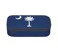 Zhuanyun Large Capacity Storage Bag, Office Supplies Box, South Carolina Flag Makeup Bag, Desk Organizer with Stylish, Black, One Size, Concise