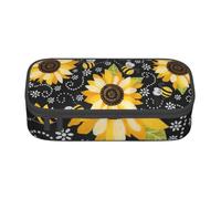Zhuanyun Large Capacity Storage Bag, Office Supplies Box, Sunflower bee Makeup Bag, Desk Organizer with Stylish