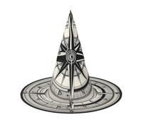 Zhuanyun Law of the Compass Navigation 1 print Halloween hat Halloween Costume Accessories Headdress Party Accessories Witch Hat