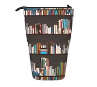 Zhuanyun Library Bookcase print Multi functional storage bag, makeup bag wallet, stylish and multifunctional bag