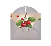 Zhuanyun lovely sweet red cherry 1 print Luxury Pearlescent Paper Invitation Cards - Baptism, Holiday Gatherings | Includes Envelopes