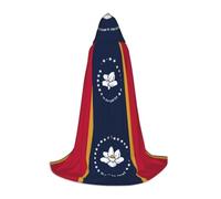 Zhuanyun Mississippi State Flag print Hooded Cloak - Leading Knot Hood, Fit for Theme Parties, Vampire/Witch Costumes