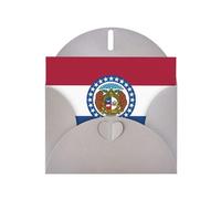 Zhuanyun Missouri State Flag print Luxury Pearlescent Paper Invitation Cards - Baptism, Holiday Gatherings | Includes Envelopes
