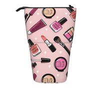 Zhuanyun Modern Girl Cosmetic print Multi functional storage bag, makeup bag wallet, stylish and multifunctional bag, Black, One Size, Fashion