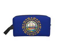 Zhuanyun New Hampshire state flag print Travel storage bag, daily storage bag, travel toiletries, cosmetics zipper storage bag