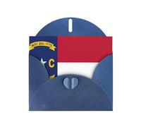 Zhuanyun North Carolina state flag print Luxury Pearlescent Paper Invitation Cards - Baptism, Holiday Gatherings | Includes Envelopes