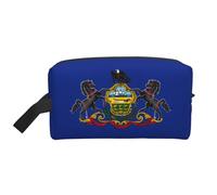 Zhuanyun Pennsylvania State Flag print Travel storage bag, daily storage bag, travel toiletries, cosmetics zipper storage bag