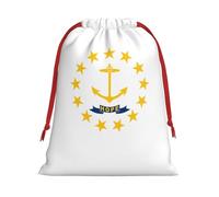 Zhuanyun Rhode Island State Flag Plush Drawstring present bag for Halloween - fit for Christmas, promotions, annual ceremonies