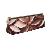 Zhuanyun Rose Gold print Triangle Leather Stationery Storage Bag Multi-Functional Cosmetic Bag, Everyday Use