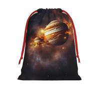 Zhuanyun Solar System Jupiter Saturn Plush Drawstring present bag for Halloween - fit for Christmas, promotions, annual ceremonies