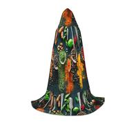 Zhuanyun Spices print Hooded Cloak - Leading Knot Hood, Fit for Theme Parties, Vampire/Witch Costumes