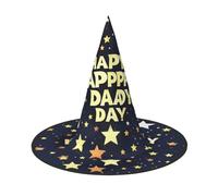 Zhuanyun Stars and Happy Fathers Day print Halloween hat Halloween Costume Accessories Headdress Party Accessories Witch Hat