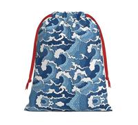 Zhuanyun Stormy Sea Plush Drawstring present bag for Halloween - fit for Christmas, promotions, annual ceremonies