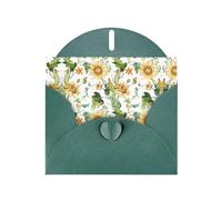 Zhuanyun Sunflower and Corn print Luxury Pearlescent Paper Invitation Cards - Baptism, Holiday Gatherings | Includes Envelopes