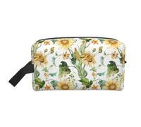 Zhuanyun Sunflower and Corn print Travel storage bag, daily storage bag, travel toiletries, cosmetics zipper storage bag