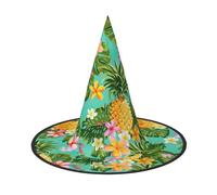 Zhuanyun Tropical Fruit Pineapple print Halloween hat Halloween Costume Accessories Headdress Party Accessories Witch Hat