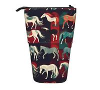 Zhuanyun Various Kinds of Horses print Multi functional storage bag, makeup bag wallet, stylish and multifunctional bag