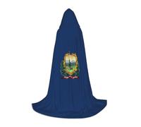 Zhuanyun Vermont State Flag print Hooded Cloak - Leading Knot Hood, Fit for Theme Parties, Vampire/Witch Costumes